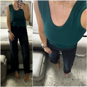 New๐ฉท Rich Emerald Green v cut top